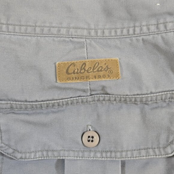 Cabelas Shorts Men‎ 46 Gray Cargo 7 Pocket Hiker 100% Cotton Duck Fabric 46x8 - Picture 6 of 11